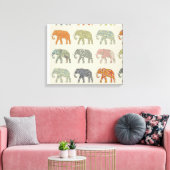 Elephant Colorful Animal Pattern heute Leinwanddruck (Insitu (Wohnzimmer))