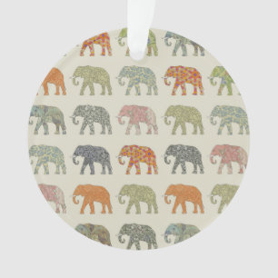 Elephant Colorful Animal Pattern heute Ornament