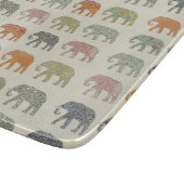 Elephant Colorful Animal Pattern heute Schneidebrett (Ecke)