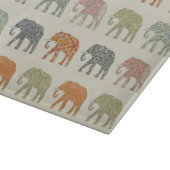 Elephant Colorful Animal Pattern heute Schneidebrett (Ecke)