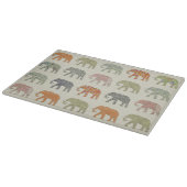 Elephant Colorful Animal Pattern heute Schneidebrett (Ecke)
