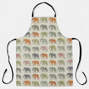 Elephant Colorful Animal Pattern heute Schürze