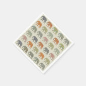 Elephant Colorful Animal Pattern heute Serviette (Ecke)