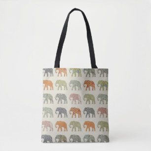 Elephant Colorful Animal Pattern heute Tasche
