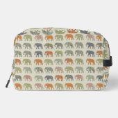 Elephant Colorful Animal Pattern heute Waschbeutel (Rückseite)