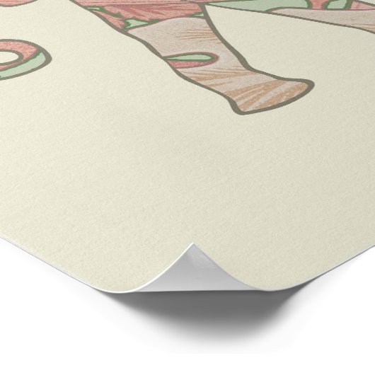 Elephant Colorful Animal Pattern Poster (Ecke)