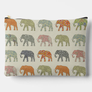 Elephant Colorful Animal Pattern Zubehörtasche