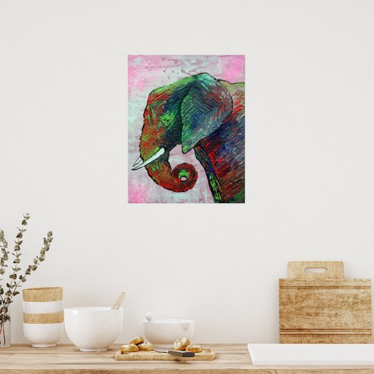 Elephant Colors Poster (Küche)