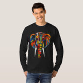 Elephant colourful artwork animal motif animal el T-Shirt (Vorne ganz)