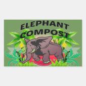 Elephant Compost Stickers! Rechteckiger Aufkleber (Vorderseite)