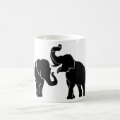 Elephant Couple Custom Colors Tasse (Mittel)