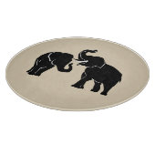 Elephant Couple Cutting Board - Farbe auswählen Schneidebrett (Ecke)