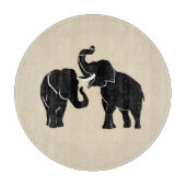 Elephant Couple Cutting Board - Farbe auswählen Schneidebrett (Vorderseite)