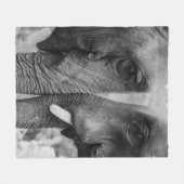 ELEPHANT COUPLE FLEECEDECKE (Vorderseite (Horizontal))