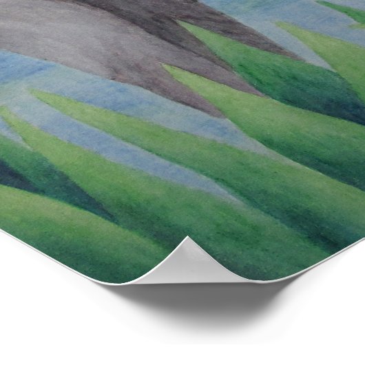 Elephant Couple Poster (Ecke)