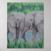 Elephant Couple Poster (Vorne)