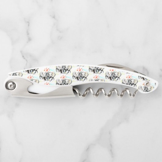 Elephant Couple Waiter's Corkschraube Kellnermesser (Vorderseite)