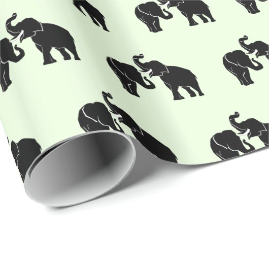 Elephant Couple Wrapping Paper Family Geschenkpapier (Rolleneckpunkt)