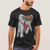 Elephant Cowboy Cowboy-Hut T-Shirt (Vorderseite)