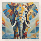 Elephant Cubism Animal Untersetzer (Vorderseite)