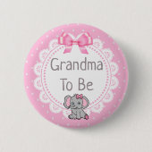 Elephant dachte, Oma sei eine Babydusche Button (Vorderseite)