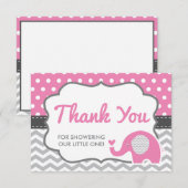 Elephant Danke Karte, EDITABLE FARBE (Vorne/Hinten)