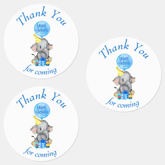 Elephant danke Labels Etiketten (Gruppe)