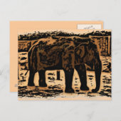 Elephant Deko Postkarte (Vorne/Hinten)