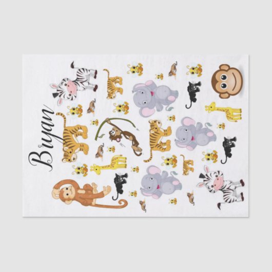 Elephant des Tissue Monkey Tigers Seidenpapier (Vorderseite)