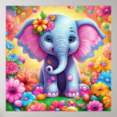 Elephant Design behalten oder gestalten Sie Ihr ei Poster (Vorne)