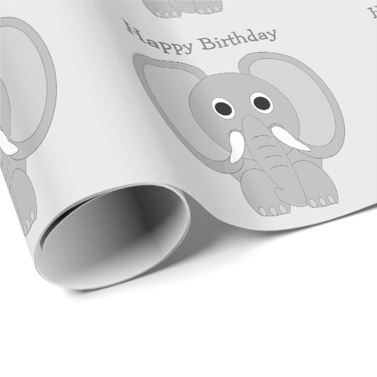 Elephant Design Geburtstag präsent Geschenkpapier (Rolleneckpunkt)