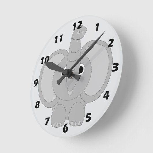 Elephant Design Runde Wanduhr (Winkel)