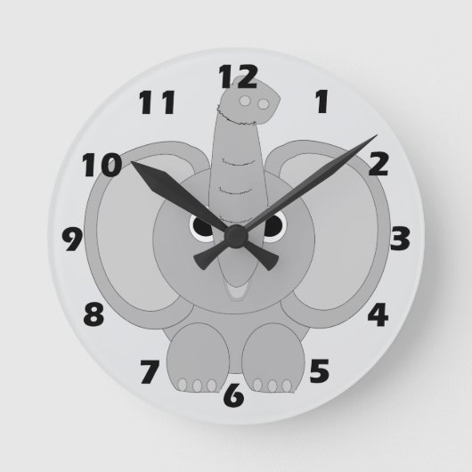 Elephant Design Runde Wanduhr (Vorderseite)
