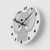 Elephant Design Runde Wanduhr (Winkel)