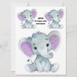 Elephant Diaper Cake Topper, Dekoration im Mittelp Einladung