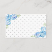 Elephant Diaper Raffle Ticket Blue Baby Shower Boy Begleitkarte (Rückseite)