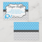 Elephant Diaper Raffle Ticket, EDITABLE FARBE Begleitkarte (Vorne/Hinten)