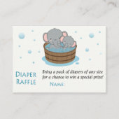 Elephant Diaper Raffle Tickets (Vorderseite)