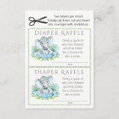 Elephant Diaper Raffle Tickets Begleitkarte (Vorderseite)