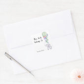 Elephant - Dieses Buch gehört Quadratischer Aufkleber (Umschlag)