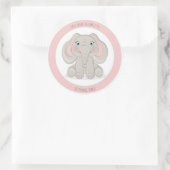 Elephant Dieses Buch gehört Runder Aufkleber (Tasche)