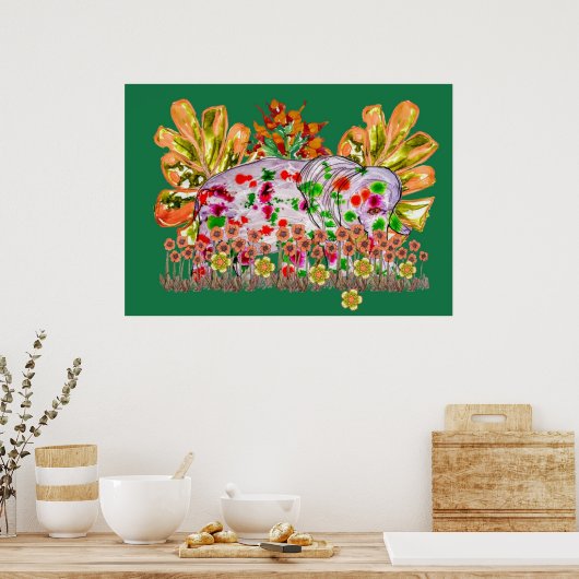 Elephant Digital Art Poster (Küche)