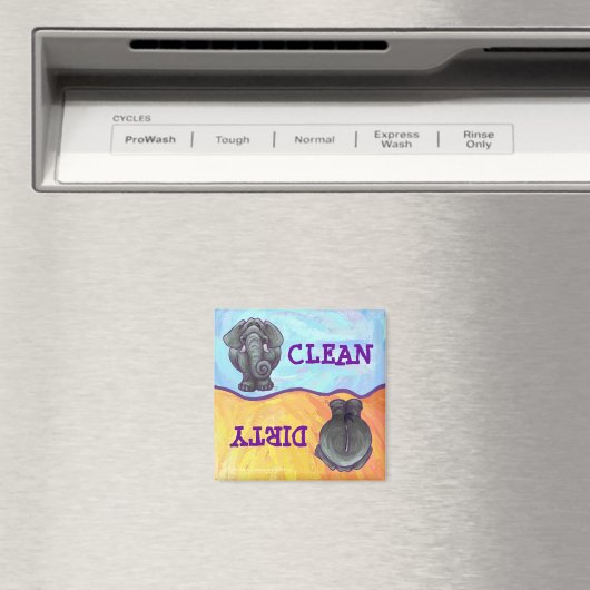 Elephant Dirty Clean Geschirrs Magnet (In Situ (Geschirrspüler))