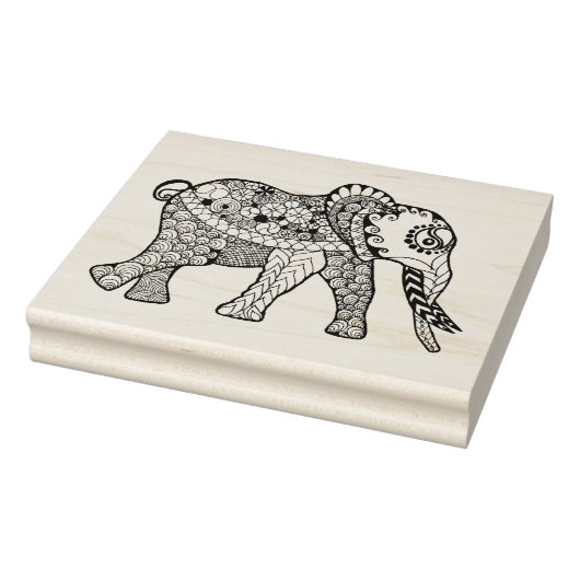 Elephant Doodle Gummistempel (Stempel)
