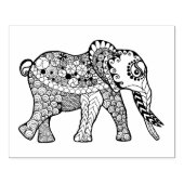 Elephant Doodle Gummistempel (Prägung)