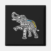 Elephant-Down-Syndrom Magnet (Vorne)