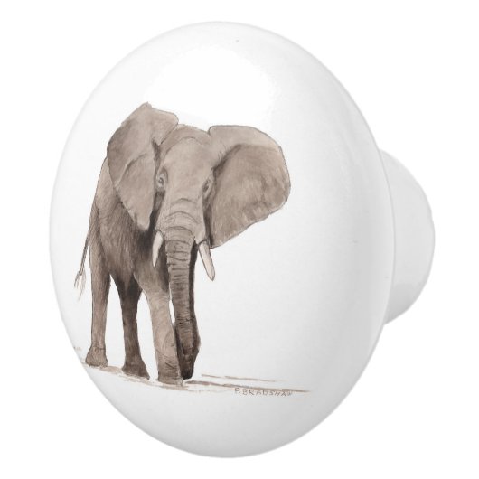 elephant drawer pull keramikknauf (Rechts)