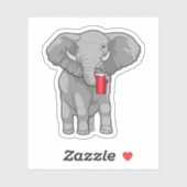 Elephant Drinking mug Aufkleber (Blatt)
