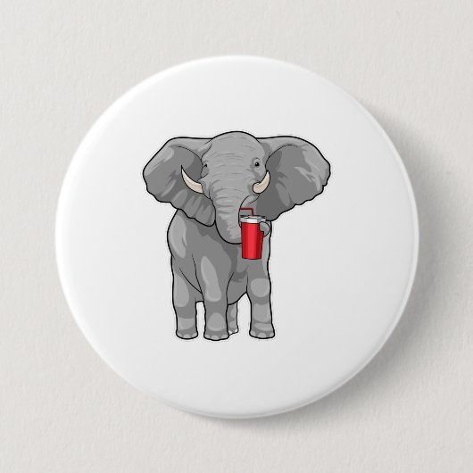 Elephant Drinking mug Button (Vorderseite)