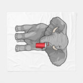 Elephant Drinking mug Fleecedecke (Vorderseite (Horizontal))